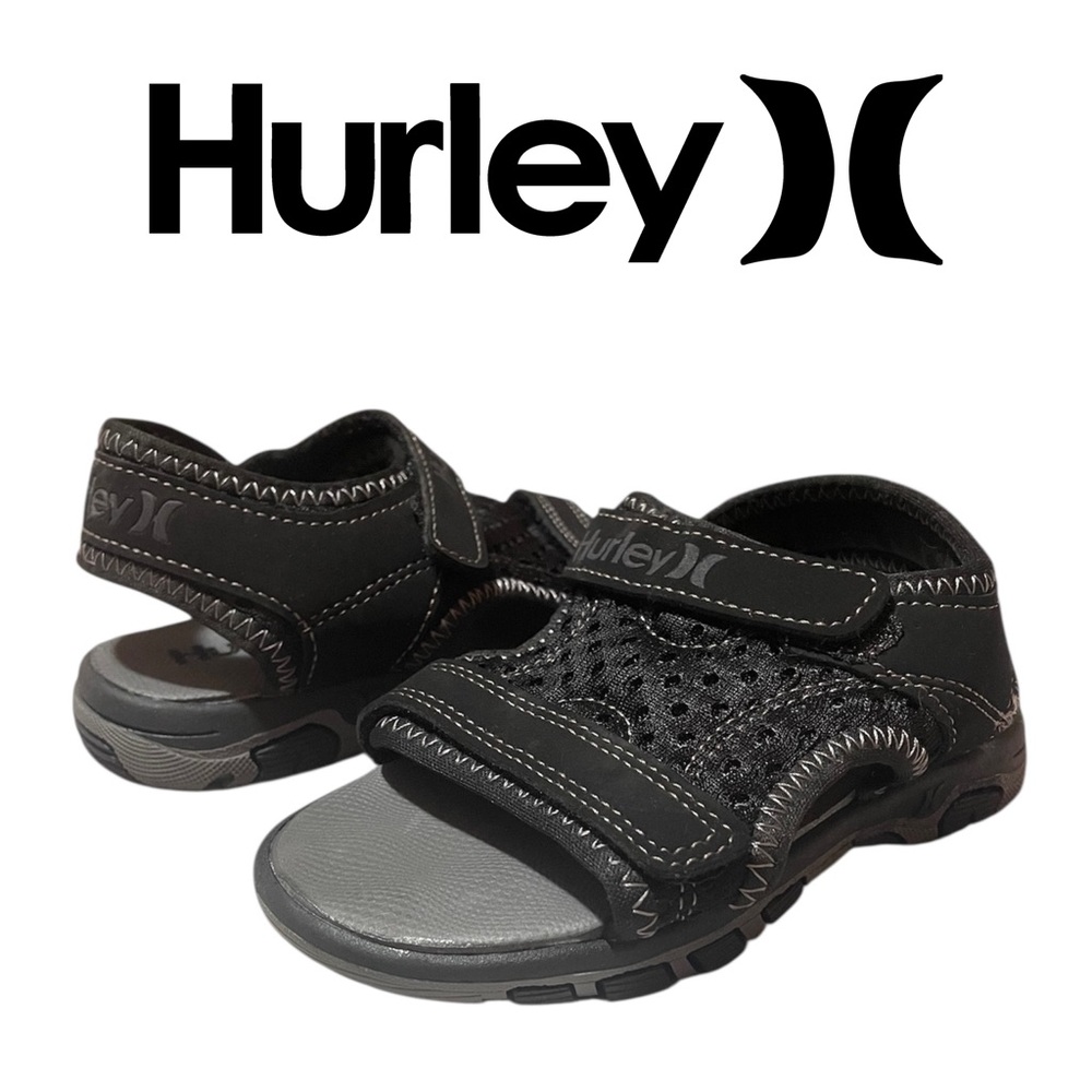 Hurley Kids Black and Gray Sandals